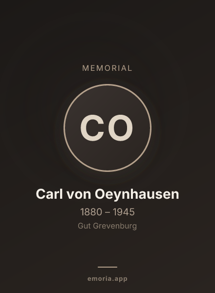 Memorial portrait of Carl von Oeynhausen
