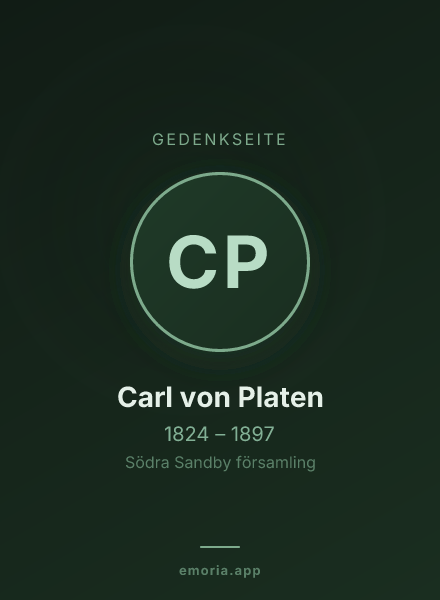 Gedenkportrait von Carl von Platen