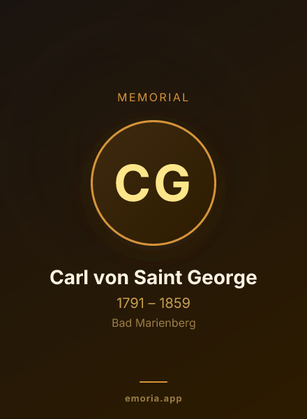 Memorial portrait of Carl von Saint George