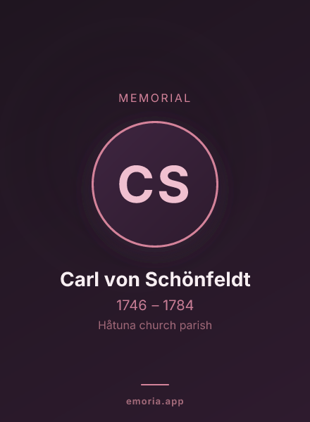 Memorial portrait of Carl von Schönfeldt