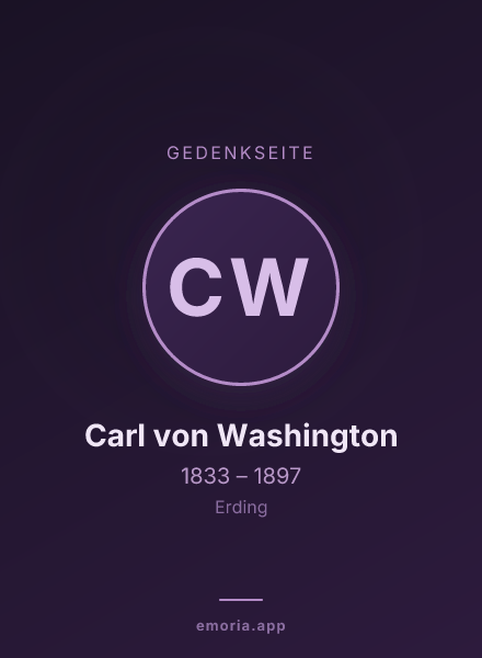 Gedenkportrait von Carl von Washington