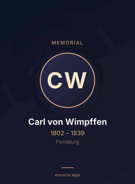 Memorial portrait of Carl von Wimpffen