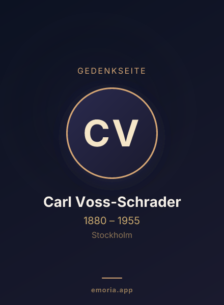 Gedenkportrait von Carl Voss-Schrader