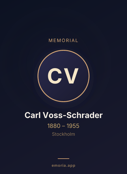 Memorial portrait of Carl Voss-Schrader