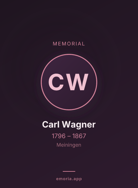Memorial portrait of Carl Wagner