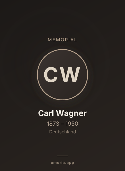 Memorial portrait of Carl Wagner