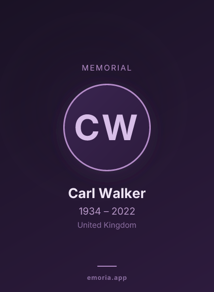 Memorial portrait of Carl Walker