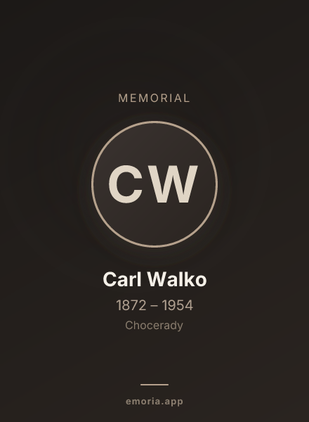 Memorial portrait of Carl Walko