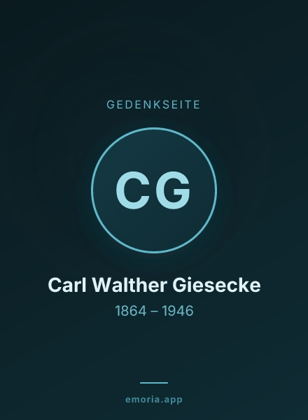 Gedenkportrait von Carl Walther Giesecke