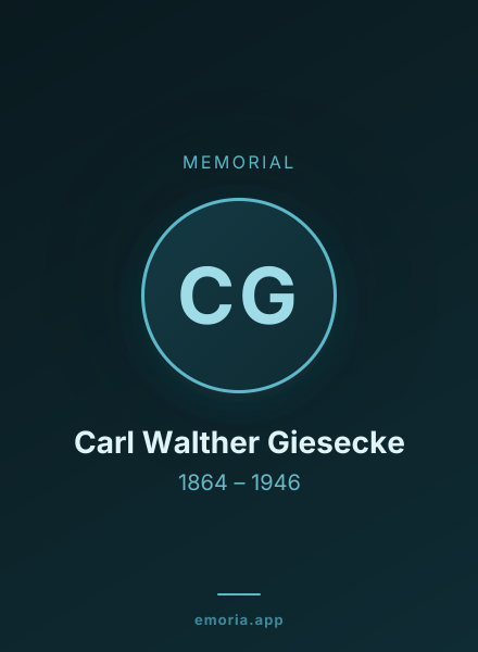 Memorial portrait of Carl Walther Giesecke