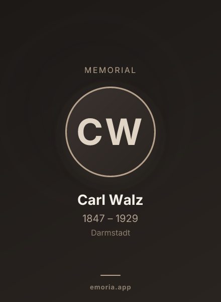 Memorial portrait of Carl Walz