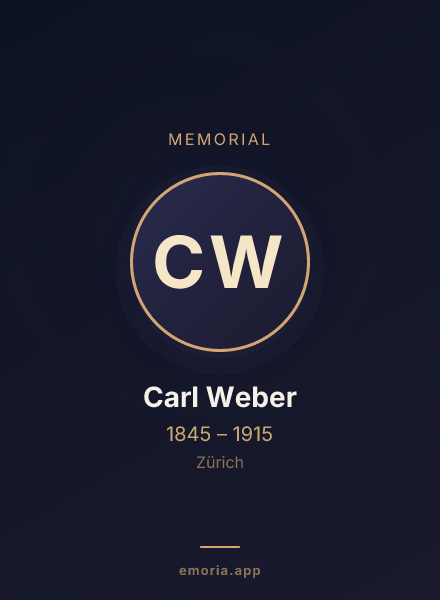 Memorial portrait of Carl Weber
