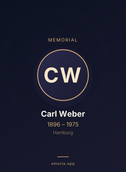 Memorial portrait of Carl Weber