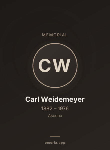 Memorial portrait of Carl Weidemeyer