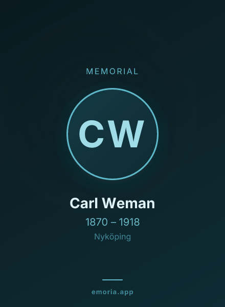 Memorial portrait of Carl Weman