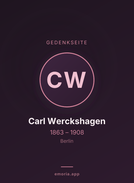Gedenkportrait von Carl Werckshagen