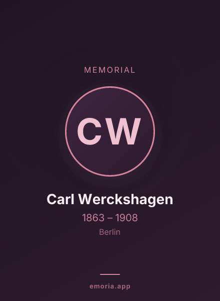 Memorial portrait of Carl Werckshagen