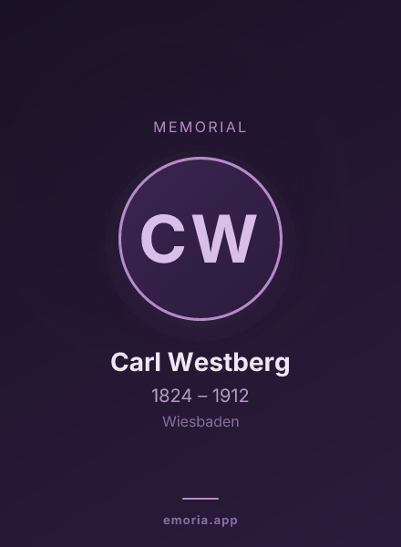Memorial portrait of Carl Westberg