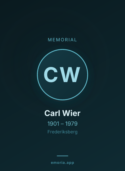 Memorial portrait of Carl Wier