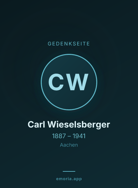 Gedenkportrait von Carl Wieselsberger