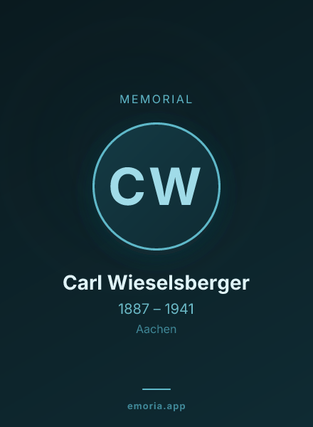 Memorial portrait of Carl Wieselsberger