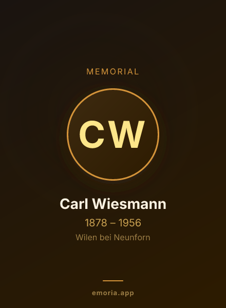 Memorial portrait of Carl Wiesmann
