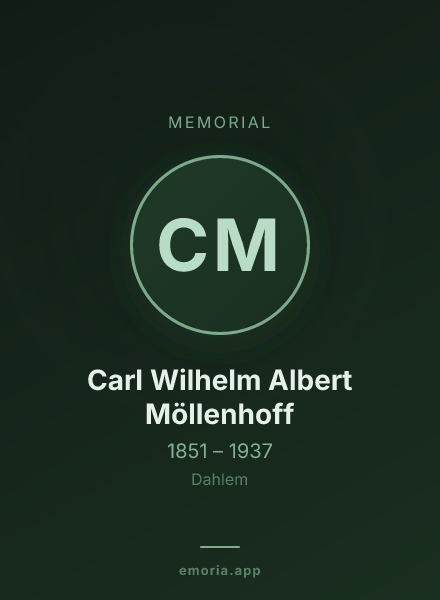 Memorial portrait of Carl Wilhelm Albert Möllenhoff