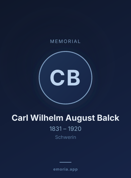 Memorial portrait of Carl Wilhelm August Balck
