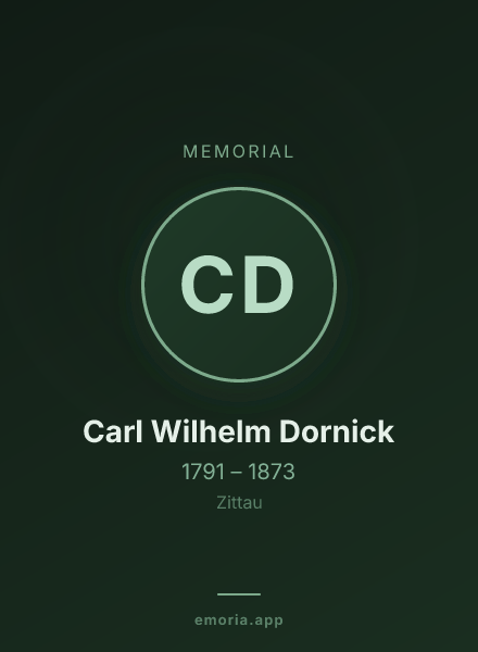 Memorial portrait of Carl Wilhelm Dornick