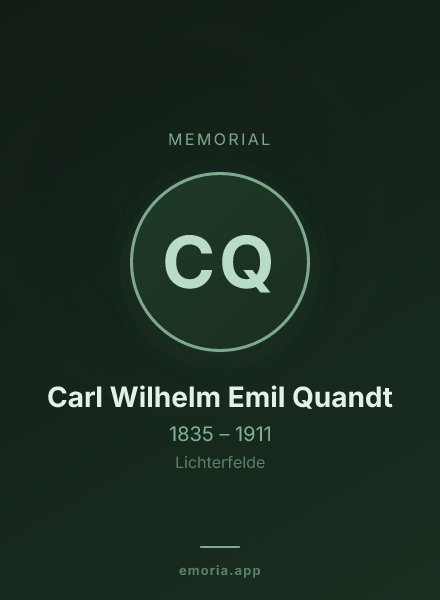 Memorial portrait of Carl Wilhelm Emil Quandt