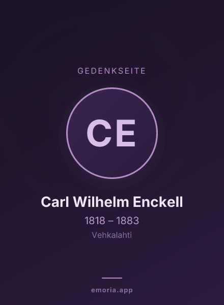 Gedenkportrait von Carl Wilhelm Enckell