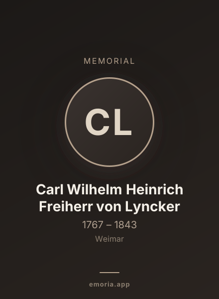 Memorial portrait of Carl Wilhelm Heinrich Freiherr von Lyncker