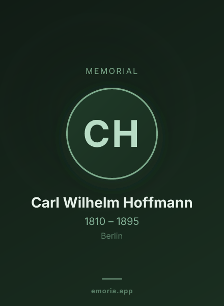 Memorial portrait of Carl Wilhelm Hoffmann