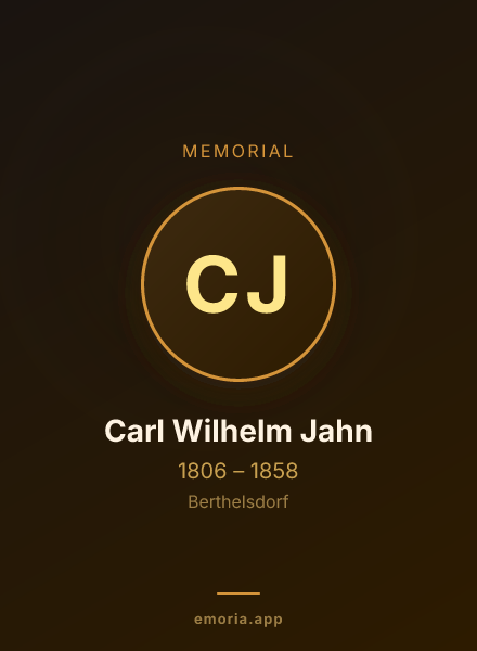 Memorial portrait of Carl Wilhelm Jahn