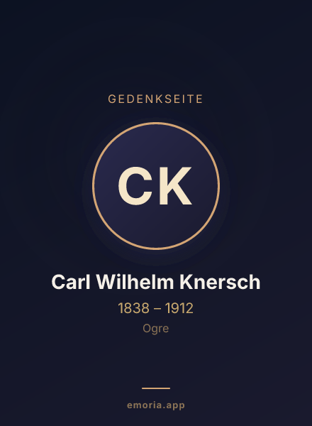 Gedenkportrait von Carl Wilhelm Knersch