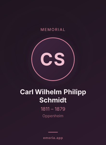 Memorial portrait of Carl Wilhelm Philipp Schmidt