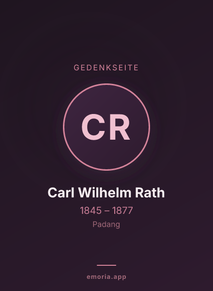 Gedenkportrait von Carl Wilhelm Rath
