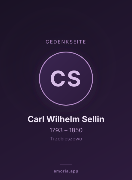 Gedenkportrait von Carl Wilhelm Sellin