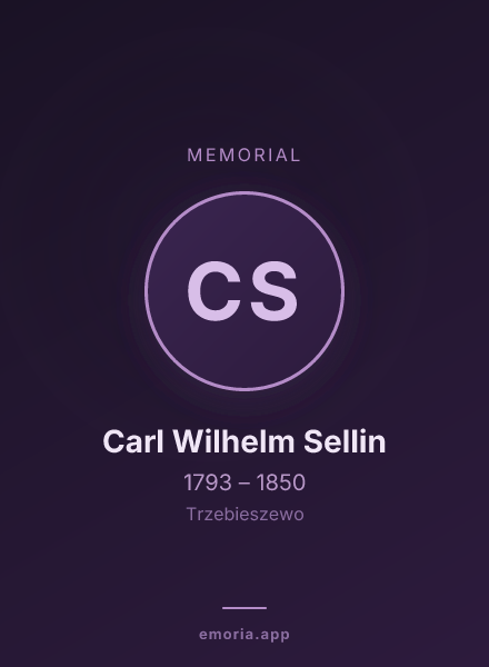 Memorial portrait of Carl Wilhelm Sellin