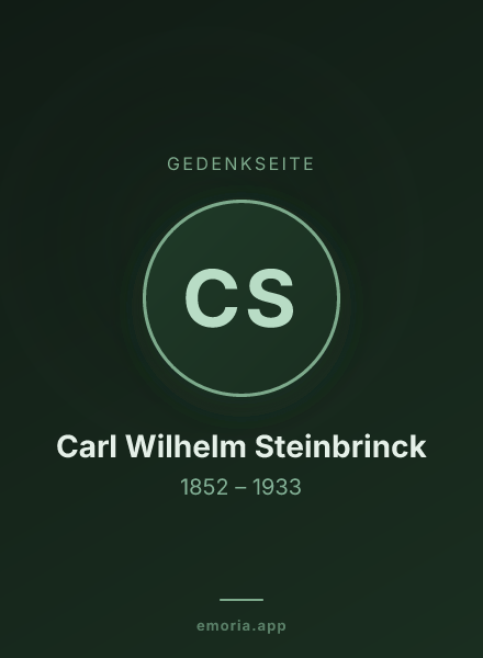 Gedenkportrait von Carl Wilhelm Steinbrinck