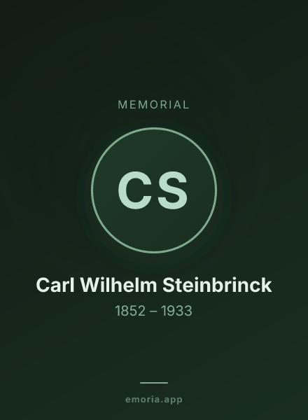 Memorial portrait of Carl Wilhelm Steinbrinck