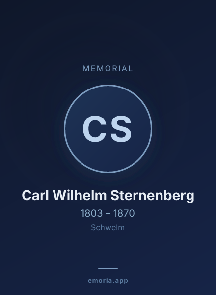 Memorial portrait of Carl Wilhelm Sternenberg