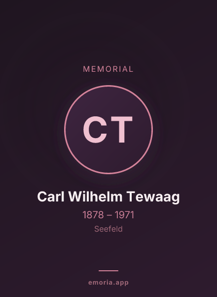 Memorial portrait of Carl Wilhelm Tewaag