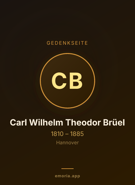Gedenkportrait von Carl Wilhelm Theodor Brüel