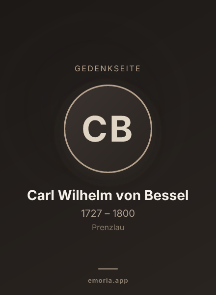Gedenkportrait von Carl Wilhelm von Bessel