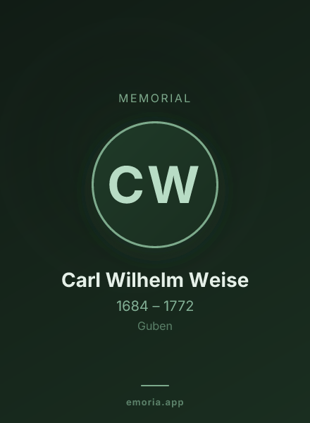 Memorial portrait of Carl Wilhelm Weise