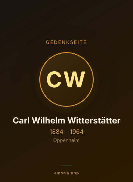 Gedenkportrait von Carl Wilhelm Witterstätter
