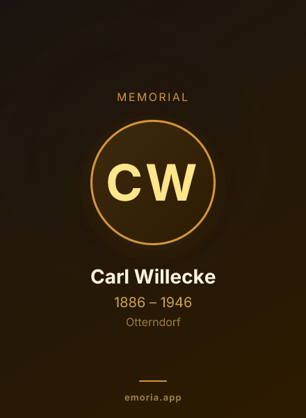 Memorial portrait of Carl Willecke