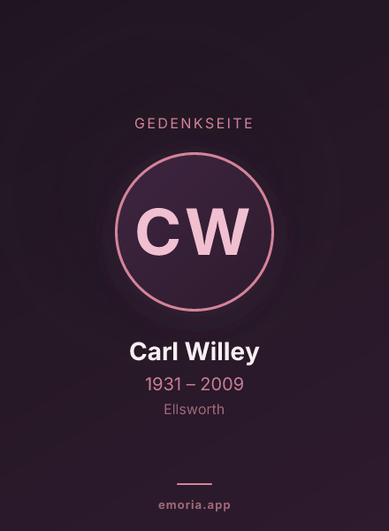 Gedenkportrait von Carl Willey