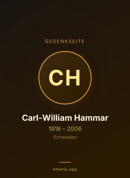 Gedenkportrait von Carl-William Hammar